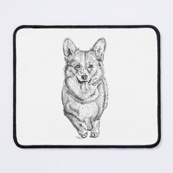 Item preview, Corgi Dog Ink Drawing designed and sold by CountryArtStore.