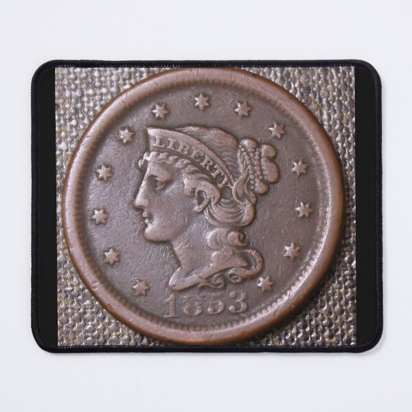 Item preview, 1853 Braided Hair Large Cent VF Details designed and sold by coinsxcrochet.