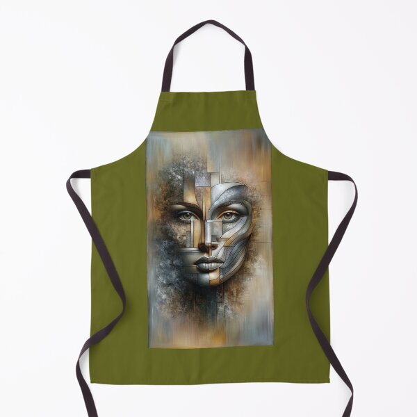 Item preview, Woman's face, created by combining various textures like canvas, metal, and glass designed and sold by AndreaMart.