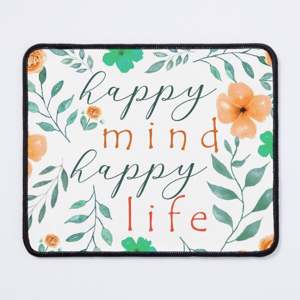 Item preview, Happy mind happy life, motivational quote designed and sold by latiendadearyam.