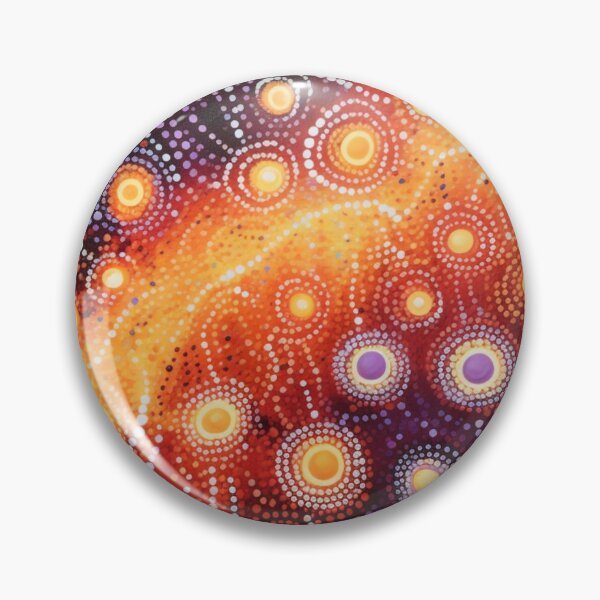 Item preview, Aboriginal Inspired Dot Art - Lava Crack designed and sold by GrinGalore.