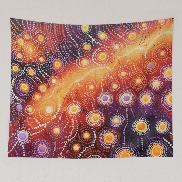Item preview, Aboriginal Inspired Dot Art - Lava Crack designed and sold by GrinGalore.