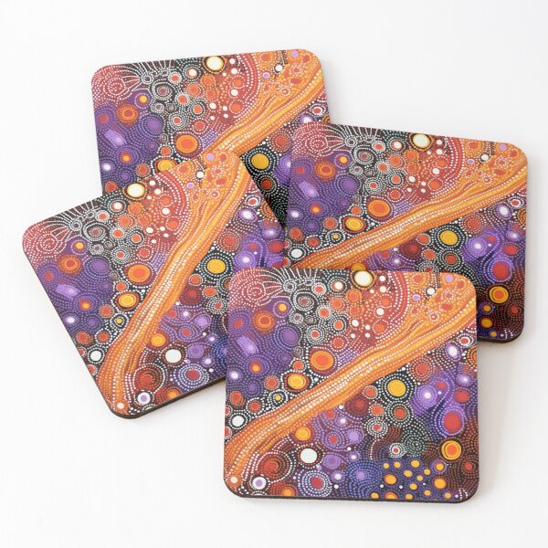Item preview, Aboriginal Inspired Dot Art - Lava Stream designed and sold by GrinGalore.