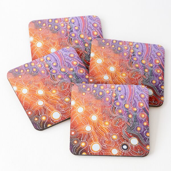 Item preview, Aboriginal Inspired Dot Art - Red-Hot River designed and sold by GrinGalore.