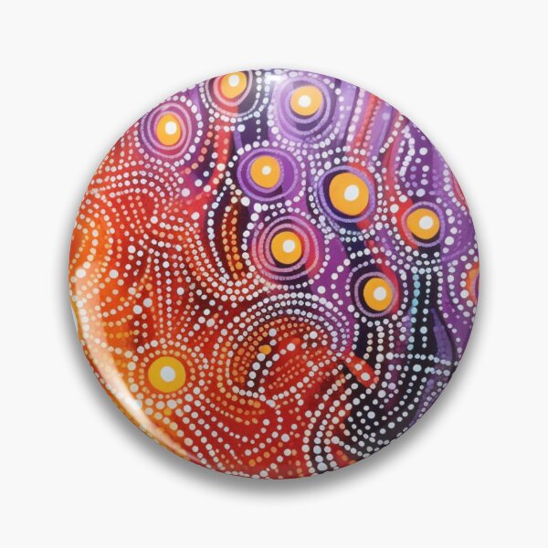 Item preview, Aboriginal Inspired Dot Art - Red-Hot River designed and sold by GrinGalore.