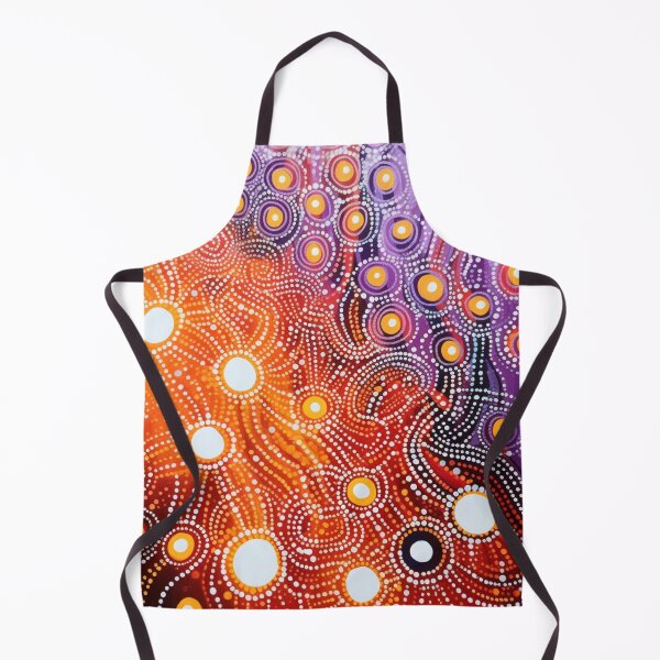 Item preview, Aboriginal Inspired Dot Art - Red-Hot River designed and sold by GrinGalore.