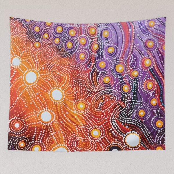 Item preview, Aboriginal Inspired Dot Art - Red-Hot River designed and sold by GrinGalore.