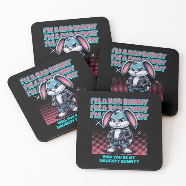 Item preview, Bad Bunny Naughty Bunny Funny Easter Pun designed and sold by RockBeeDesigns.