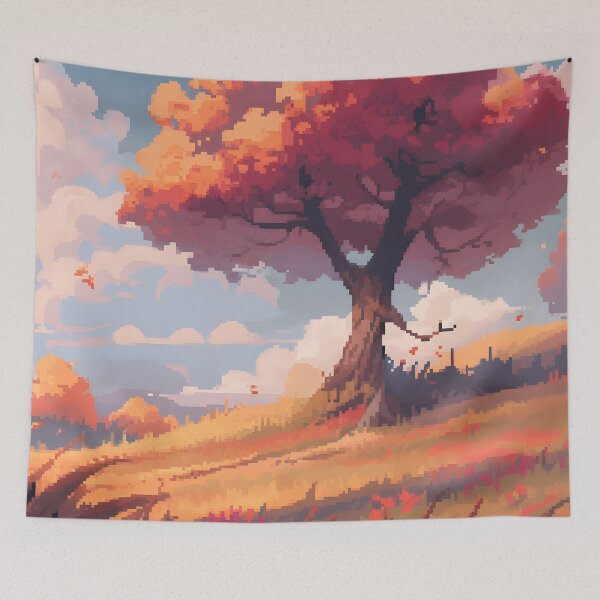 Item preview, Autumn tree - Pixel art designed and sold by octoboobs.