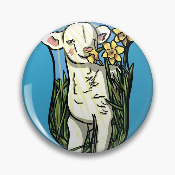 Item preview, Easter lamb on the meadow, lamb smells of daffodil designed and sold by ChrisCelCraft.