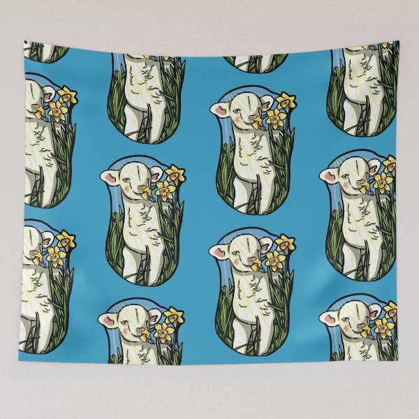 Item preview, Easter lamb on the meadow, lamb smells of daffodil designed and sold by ChrisCelCraft.