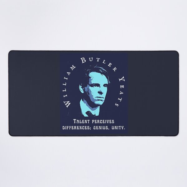 Item preview, William Butler Yeats portrait and quote: "Talent perceives differences; genius, unity." designed and sold by artbleed.