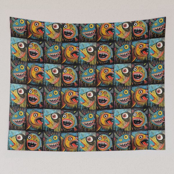 Item preview, Fish Collage Art Brut designed and sold by sheprint.