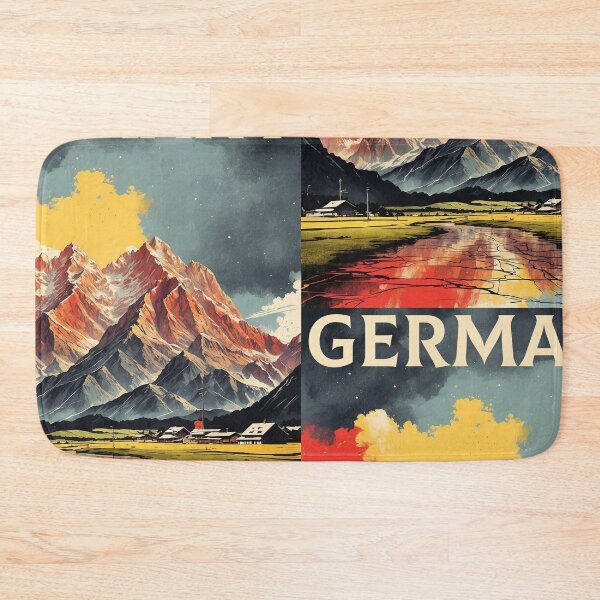 Item preview, Zugspitze Massif Germany Starry Night Vintage Travel Poster designed and sold by TravelersGems.