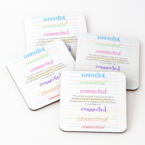Item preview, Connected in colorful lettering designed and sold by Ideas-BYDESiGN.