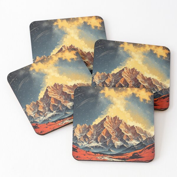Item preview, Zugspitze Germany Starry Night Vintage Travel Poster designed and sold by TravelersGems.