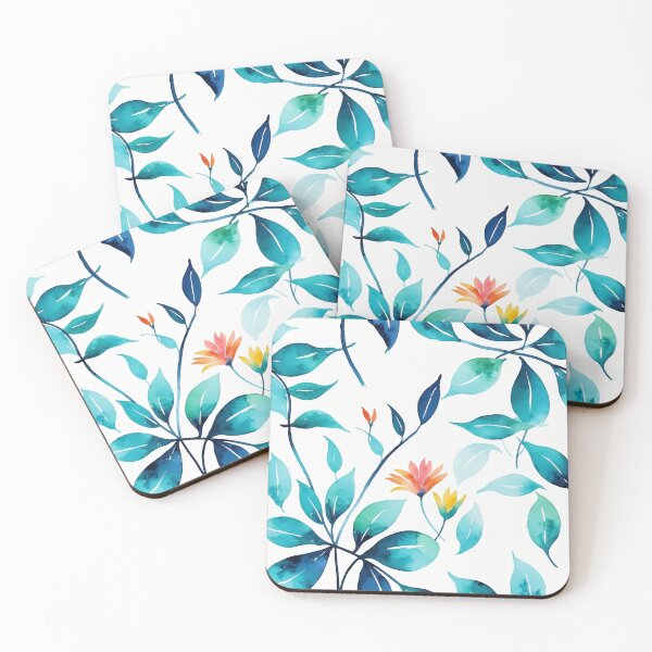 Item preview, Colorful stylish minimalist abstract flowers water color designed and sold by yeekazar.