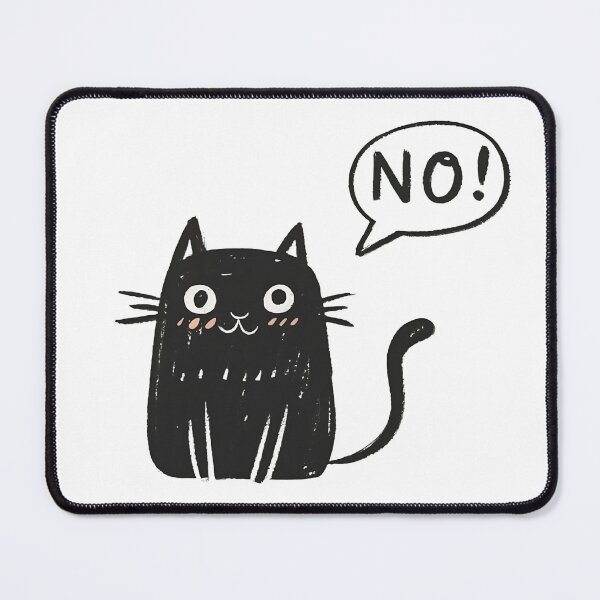 Item preview, Negatory Kitty: The Feline Who Knows Its Mind designed and sold by GL!TCH LAB.