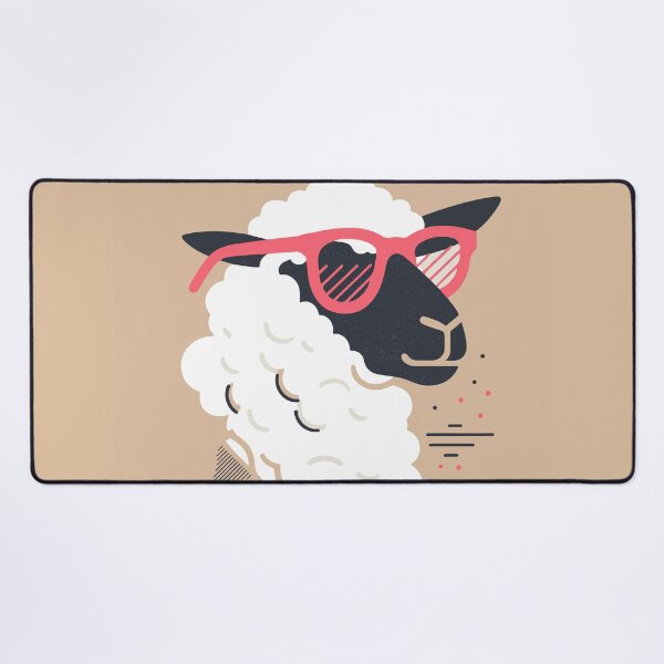 Item preview, fancy sheep with pink glasses, modern abstract animal art | Be unique | Ewe-nique Perspective designed and sold by Radiant-R-art.