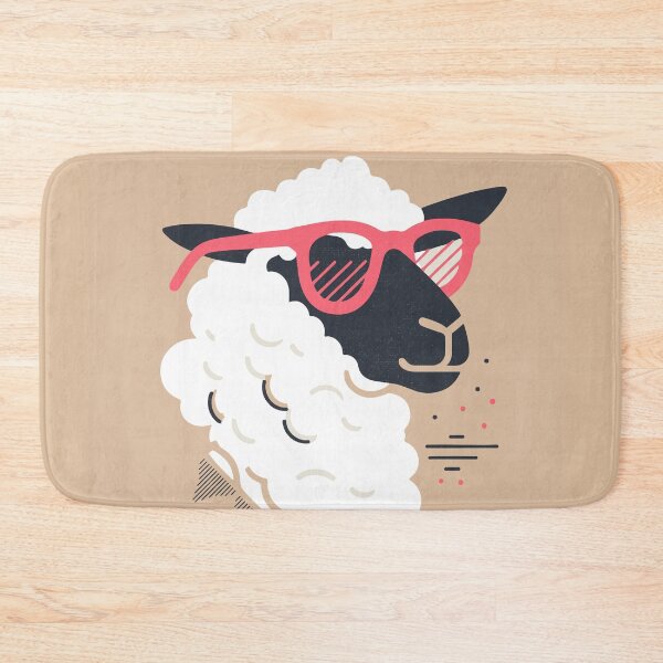 Item preview, fancy sheep with pink glasses, modern abstract animal art | Be unique | Ewe-nique Perspective designed and sold by Radiant-R-art.