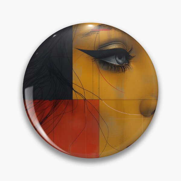 Item preview, Minimalist portrait of a geometric human face designed and sold by dcrc.