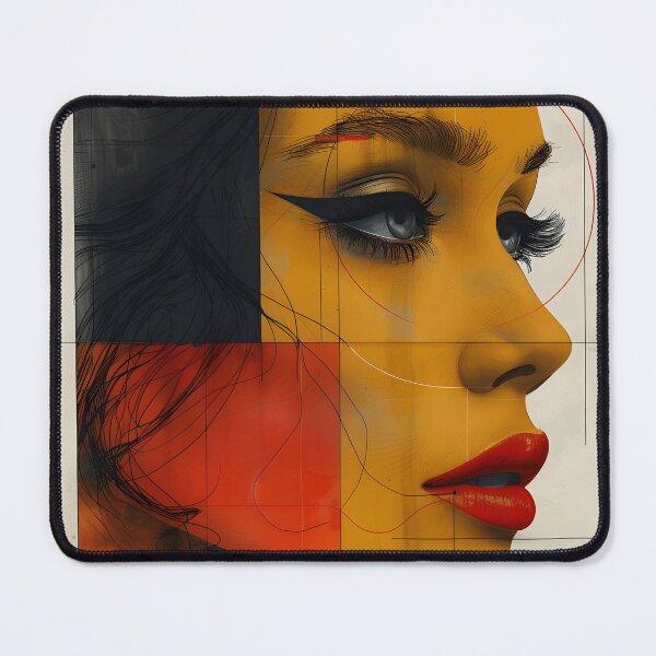 Item preview, Minimalist portrait of a geometric human face designed and sold by dcrc.