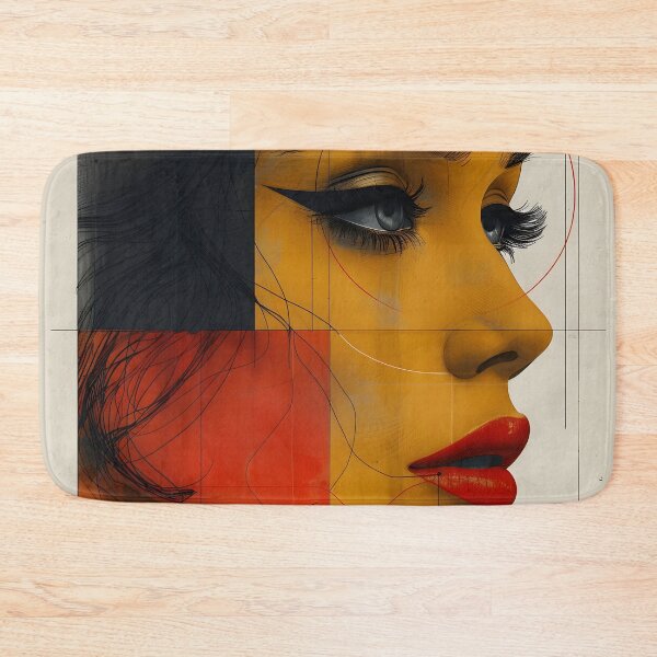 Item preview, Minimalist portrait of a geometric human face designed and sold by dcrc.