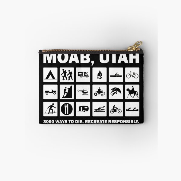 Item preview, Moab Utah Recreation Symbols - White with Black designed and sold by strayfoto.