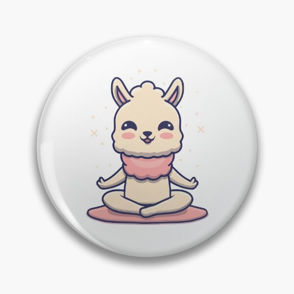 Item preview, Kawaii Llama Yoga - Cute Llama Doing Yoga designed and sold by CreativeDStore.