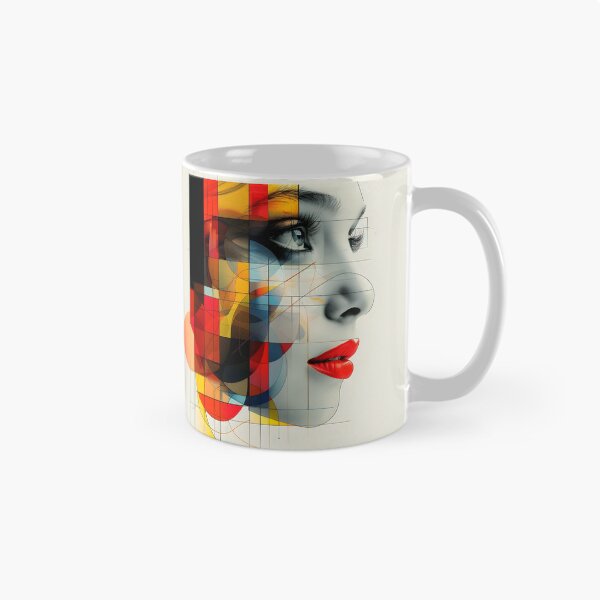 Item preview, Minimalist portrait of a geometric human face designed and sold by dcrc.