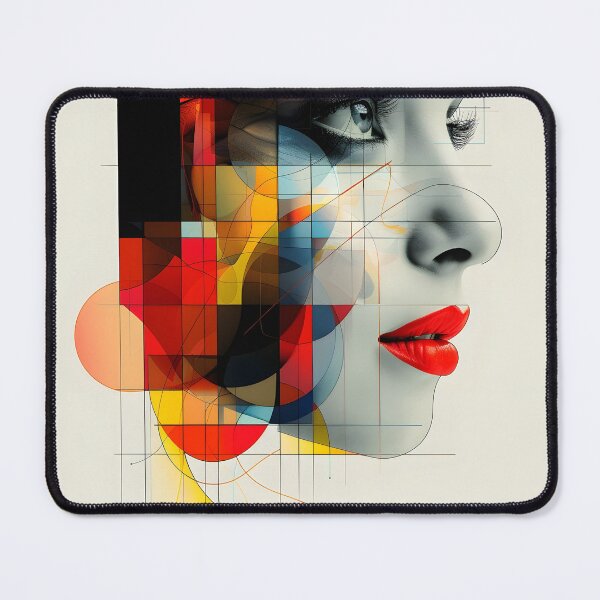 Item preview, Minimalist portrait of a geometric human face designed and sold by dcrc.