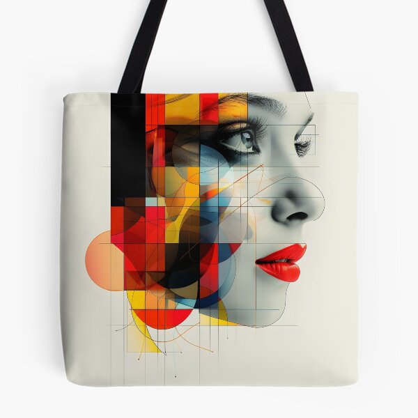 Item preview, Minimalist portrait of a geometric human face designed and sold by dcrc.