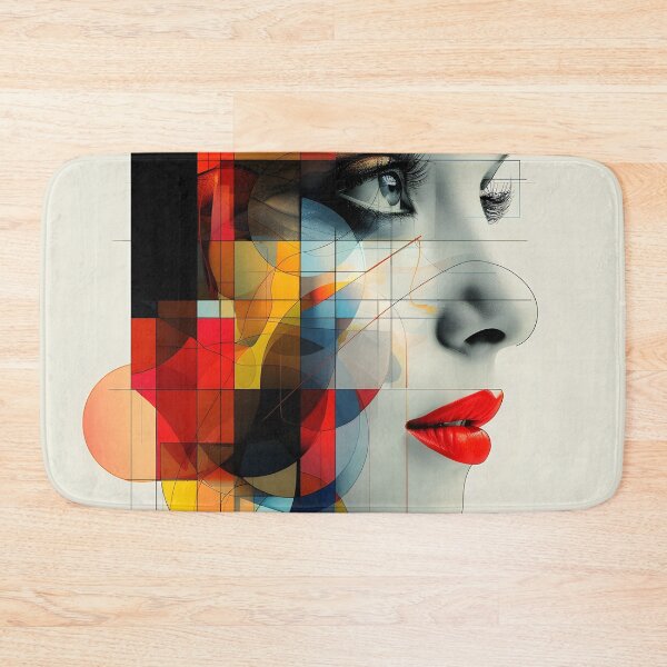 Item preview, Minimalist portrait of a geometric human face designed and sold by dcrc.