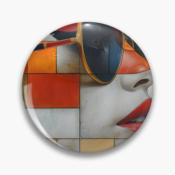 Item preview, minimalist portrait of a geometric human face designed and sold by dcrc.