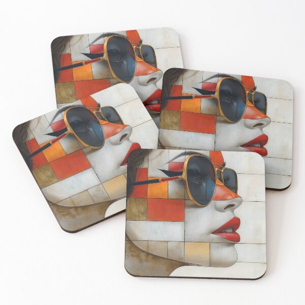 Item preview, minimalist portrait of a geometric human face designed and sold by dcrc.