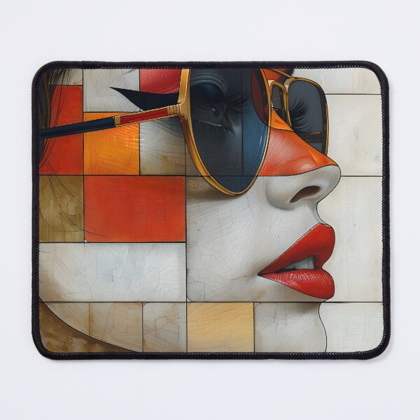 Item preview, minimalist portrait of a geometric human face designed and sold by dcrc.