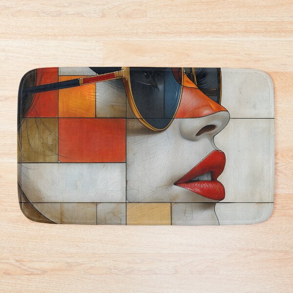 Item preview, minimalist portrait of a geometric human face designed and sold by dcrc.