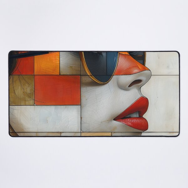 Item preview, minimalist portrait of a geometric human face designed and sold by dcrc.