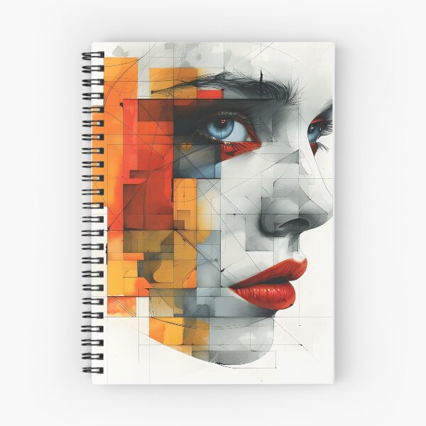 Item preview, minimalist portrait of a geometric human face designed and sold by dcrc.