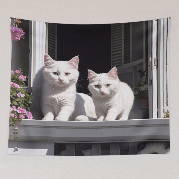 Item preview, Cats on the windowsill designed and sold by M-Y-A-R-T-.