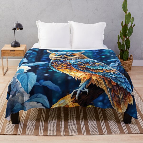 Item preview, Blue Crystal Owl, Ai Generated Art  designed and sold by ACC .