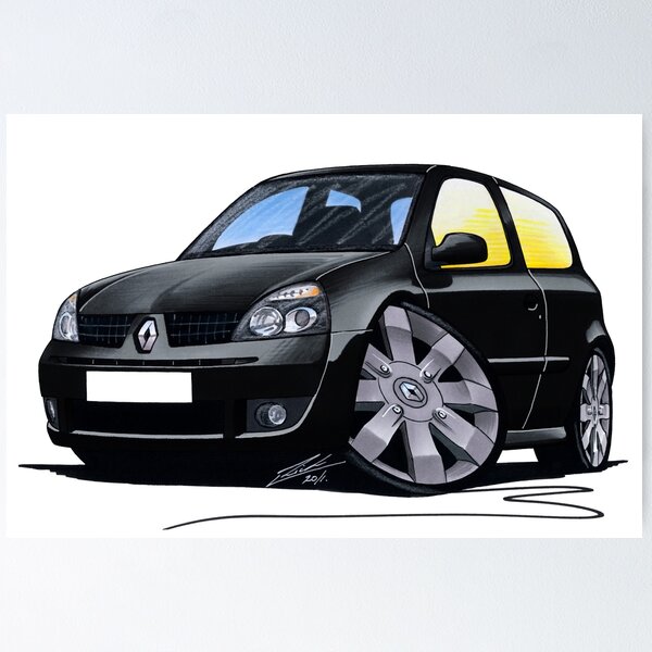 Artikel-Vorschau von Sport Clio 182 Schwarz, designt und verkauft von Yeomans Cartoons.