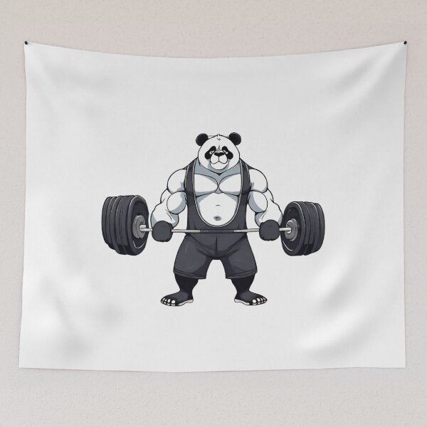Item preview, Panda weight lifter designed and sold by Amzg-Designs.
