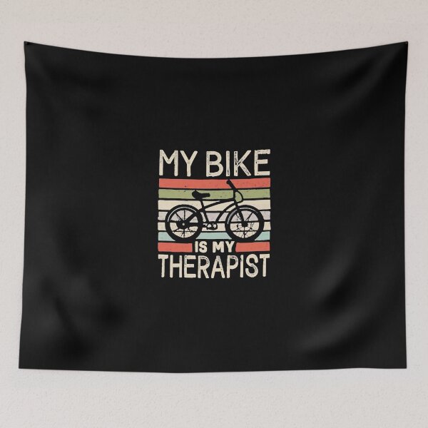 Item preview, My Bike Is My Therapist Cycling Humor designed and sold by DomTeesHaven.