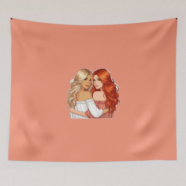 Artikelvorschau, Blonde und rote Haare – Besties – Beste Freunde entworfen und verkauft von AmberRoseWrites.