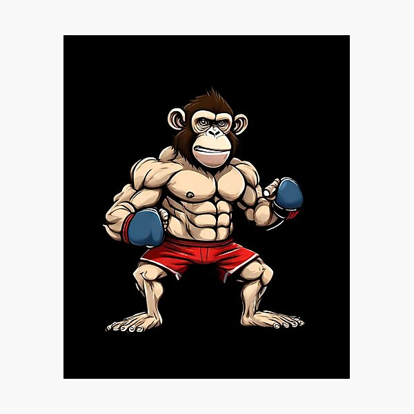 Artikel-Vorschau von Mixed Martial Arts Affe, designt und verkauft von Amzg-Designs.