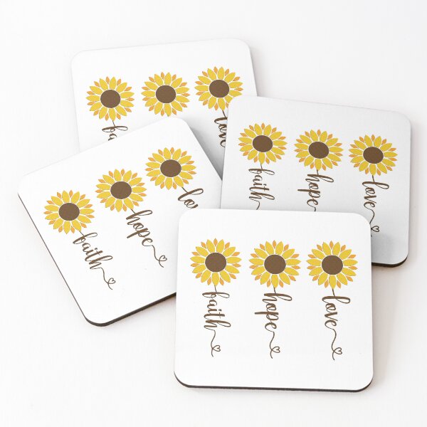 Item preview, Faith Hope Love (sunflowers, relief texture) designed and sold by Margival.