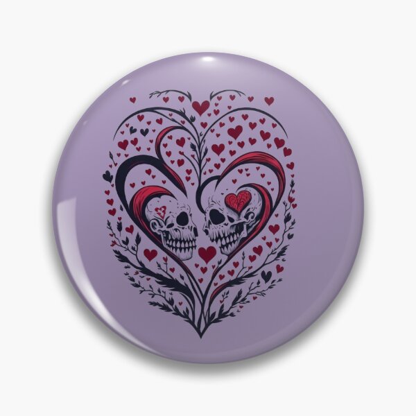 Artikelvorschau, Knochen und Schädel Valentinsherz entworfen und verkauft von Digiheart.
