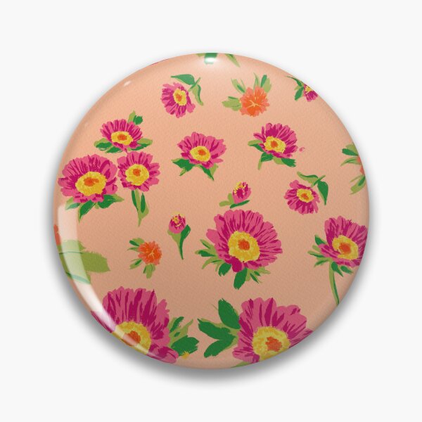 Aperçu de l'œuvre Peach Fuzz Marigold et Daisy Delight - Fleurs printanières animées inspirées des jardins urbains de Sydney créée et vendue par Jay Dee Dearness.