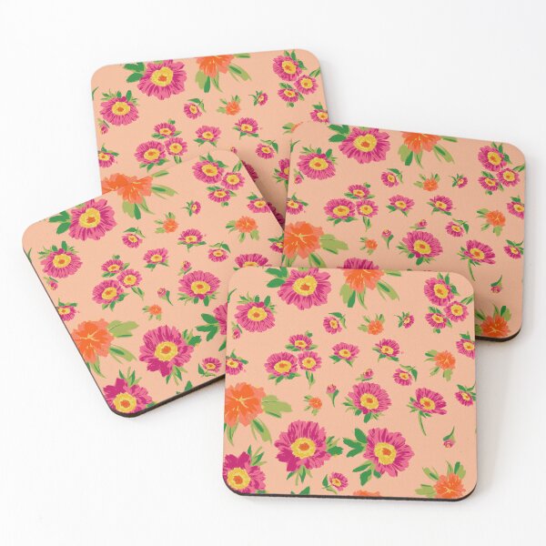 Item preview, Peach Fuzz Marigold and Daisy Delight - Lively Spring Florals Inspired by Sydney's Urban Gardens designed and sold by Jay Dee Dearness.